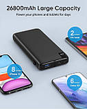 Портативний зарядний пристрій Павер банк, Power Bank: 26800mAh Quick Charge 22,5W Портативний Phone Charger, фото 4