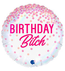 Повітряна кулька "Birthday Bitch", Італія, розмір - 45 см