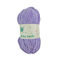 BABY SMILE (Бейбі Смаiл) № 017 бузковий (Пряжа плюшева, нитки велюр для в'язання)