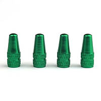 Ковпачки на ніпель Presta, алюміній, пара Зелені