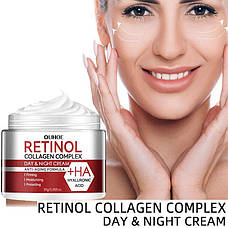 Крем для обличчя OUHOE Retinol 30г. Крем від зморшок OUHOE Retinol. Поживний крем для освітлення та зволоження, фото 3