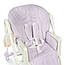 Стільчик для годування Bambi M 3233L Lilac, колеса, всі регулювання, Ліловий, фото 8