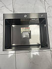 Прямокутна чорна інтегрована кухонна мийка Platinum Handmade 6050 PVD 30/10 мм (23232), фото 5