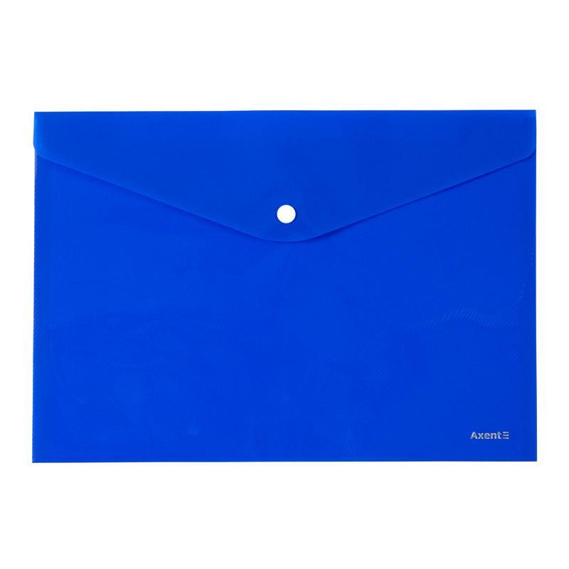 Папка-конверт на кнопці А4 Axent 1412-22 синій