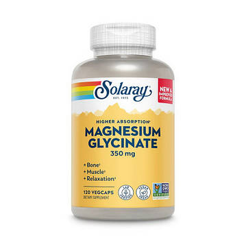 Магний глицинат Solaray Magnesium Glycinate 350 mg (120 veg caps)