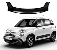 Дефлектор спойлер на капот авто Fiat 500L 2013-2023 (Фиат 500Л ) EuroCap мухобойка