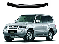 Дефлектор капота мухобойка на Mitsubishi Pajero Wagon III 1999-2006 (Митсубиси Паджеро) EuroCap