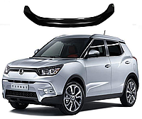 Дефлектор капота мухобойка на SsangYong Tivoli 2015-2023 (Санг Йонг Тиволи) EuroCap