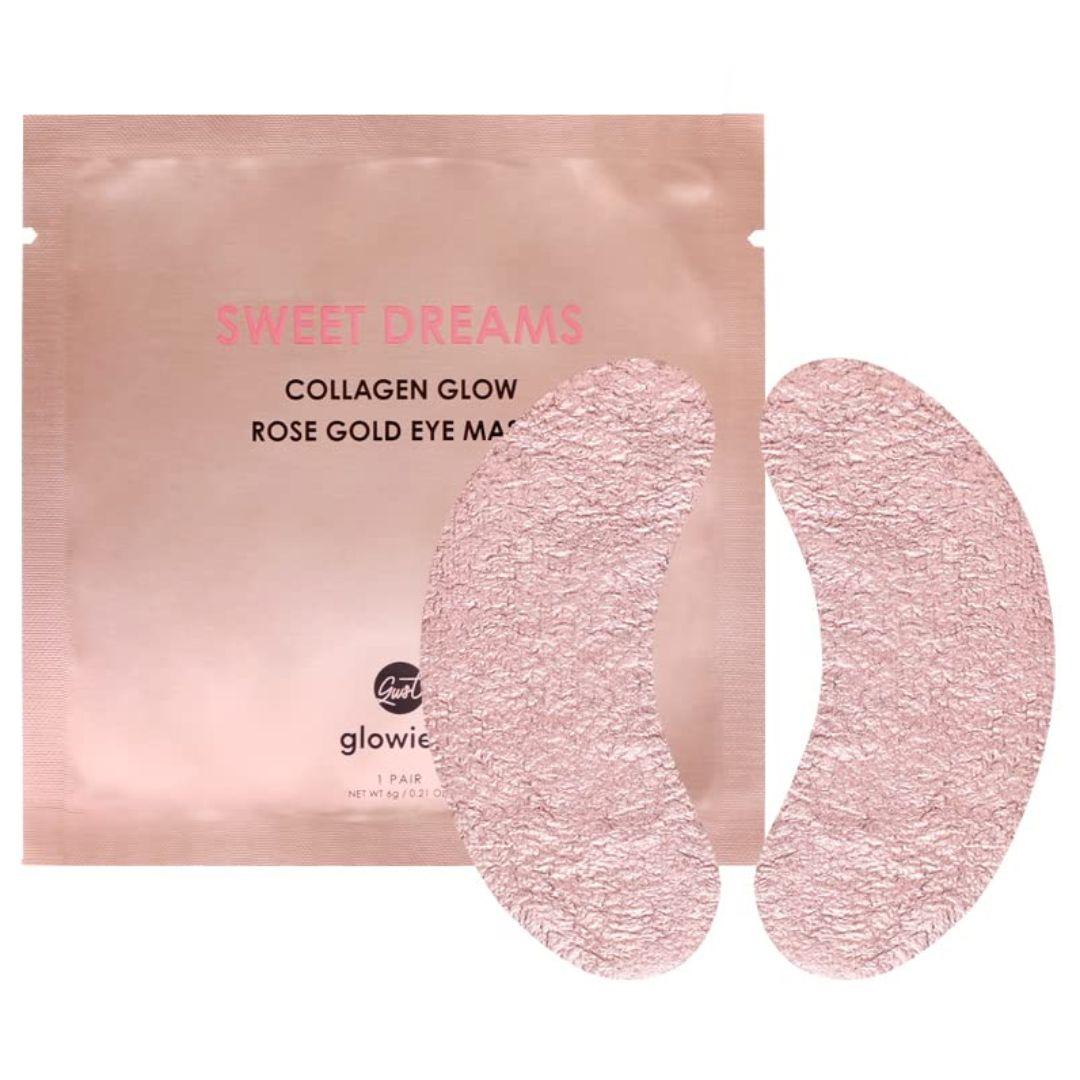 Коллагеновые патчи для лифтинга кожи вокруг глаз Glowiest Sweet Dreams Collagen Glow Rose Gold Eye Mask 1 пара - фото 1 - id-p1906927027