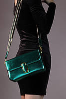 Женская сумочка, клатч отличное качество Marc Jacobs Shoulder green metallic 25х15х6