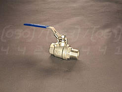 Кран кульовий нержавіючий AISI304 ДУ20 3/4" ВР-ЗР (трубна пряма) двоскладовий муфтовий повнопрохідний