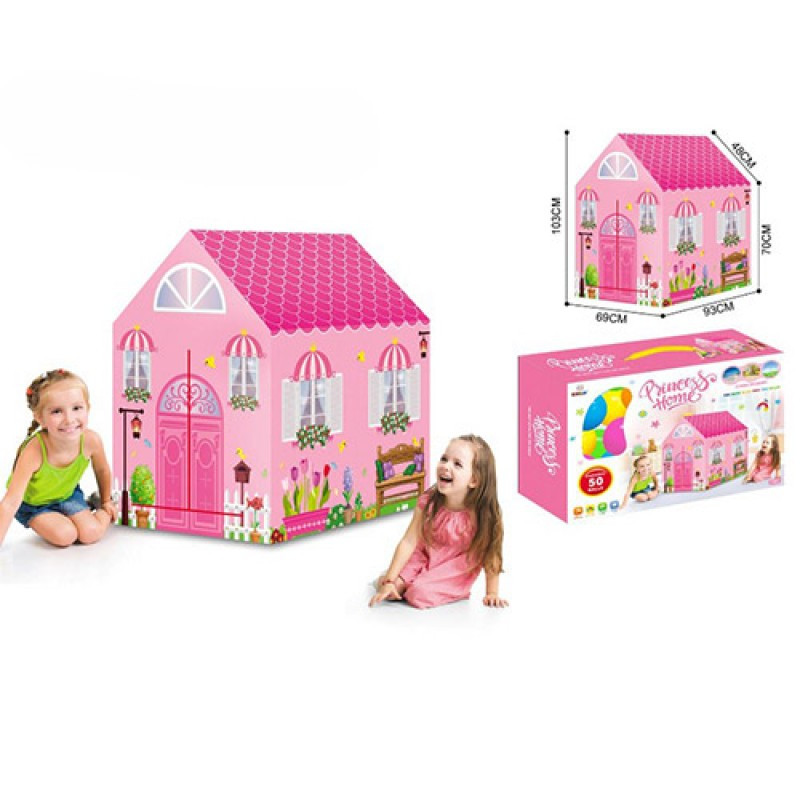 Намет дитячий ігровий 995-5009D, будиночок 93-69-2103 см, кульки 50 шт., фото 1