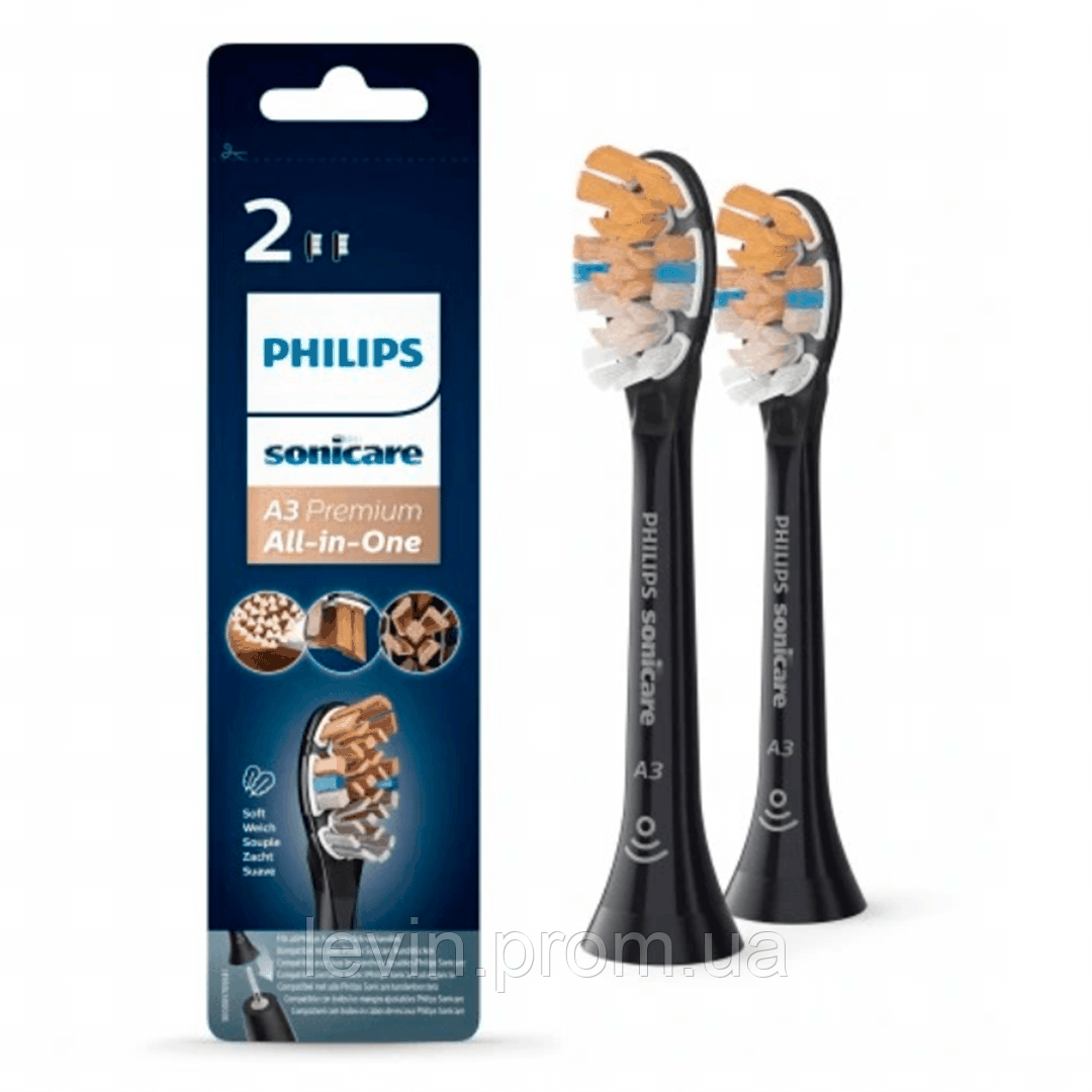Купить Сменные насадки Philips Sonicare A3 Premium All-in-One черные 2 ...