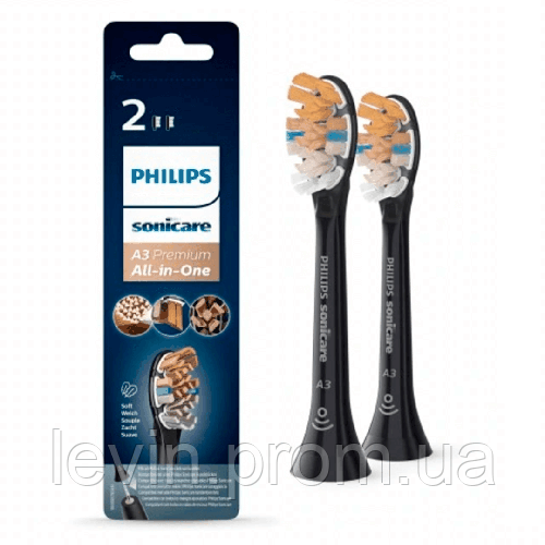 Купить Сменные насадки Philips Sonicare A3 Premium All-in-One черные 2 ...