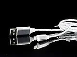 Кабель USB — Lightning світний 250 шт. 8602, фото 4