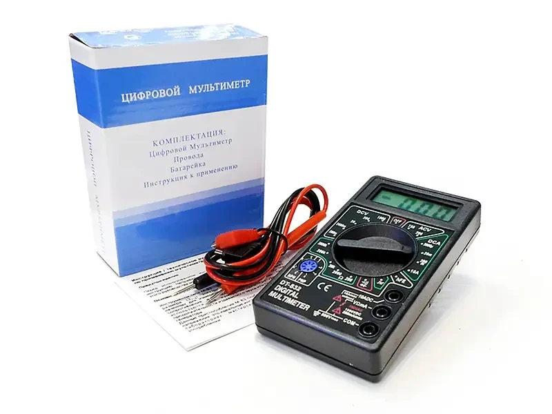Тестер електромережі 1 сорт DT-832 100 шт 8842