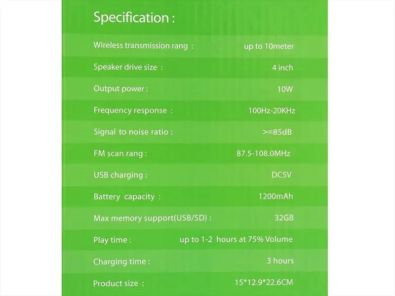 Колонка музична портативна Bluetooth Wsieir WS-1109 24 шт 8173, фото 1