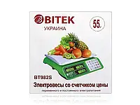 Весы электронные торговые 55кг 4В металлические кнопки BITEK YZ-982S 5шт 9446