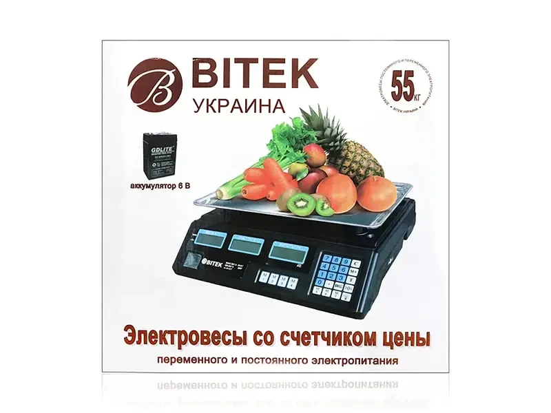 Ваги електронні торгові 55 кг 4 В BITEK YZ-208TP 5 шт. 9423