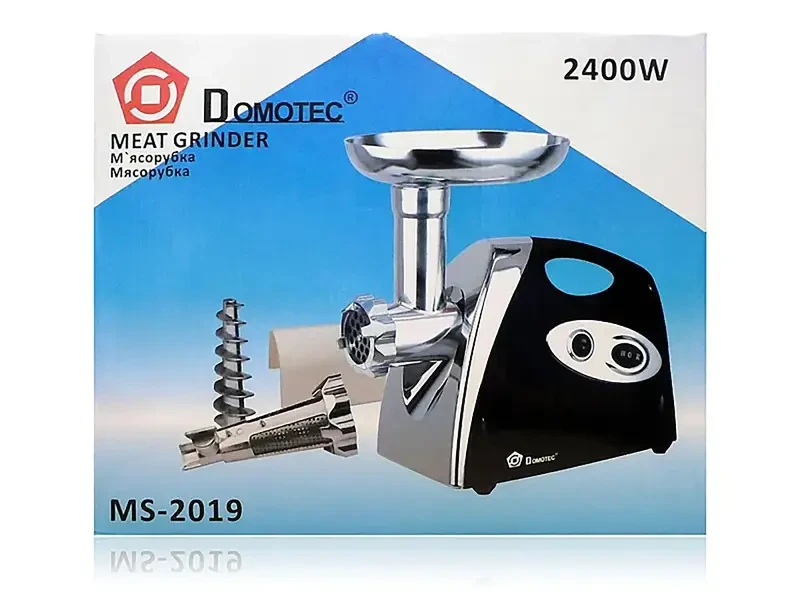 М'ясорубка електрична соковичавниця 2400 Вт Domotec MS-2019 red 4 шт 9717, фото 1