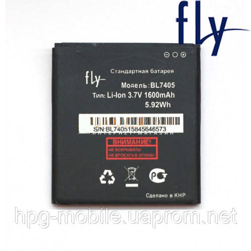 Батарея (АКБ, аккумулятор) BL7405 для Fly IQ449 (1350 mAh), оригинал - фото 1 - id-p331672895