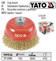 Щітка YATO крацовка чашка Ø=100 мм YT-4766