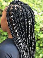 Украшение для волос шнур 5м для афро кос дред плетенная эластичная веревка в прическу модная тесьма серебро