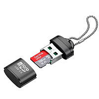 Устройство для чтения микро-SD карт памяти Card Rider USB Type-A Micro SD\TF, USB 2.0 металический корпус