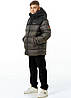 Куртка зимова для хлопчиків підліткова дитяча на екопусі German Синій зимовий пуховик Nestta на зиму, фото 3