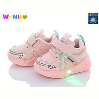 Дитячі кросівки для дівчинки з підсвіткою W.Niko (22 розмір)