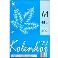 Канцтовари шкільні Папір газетний А-4 45г/м2 100 аркушів Коленкор