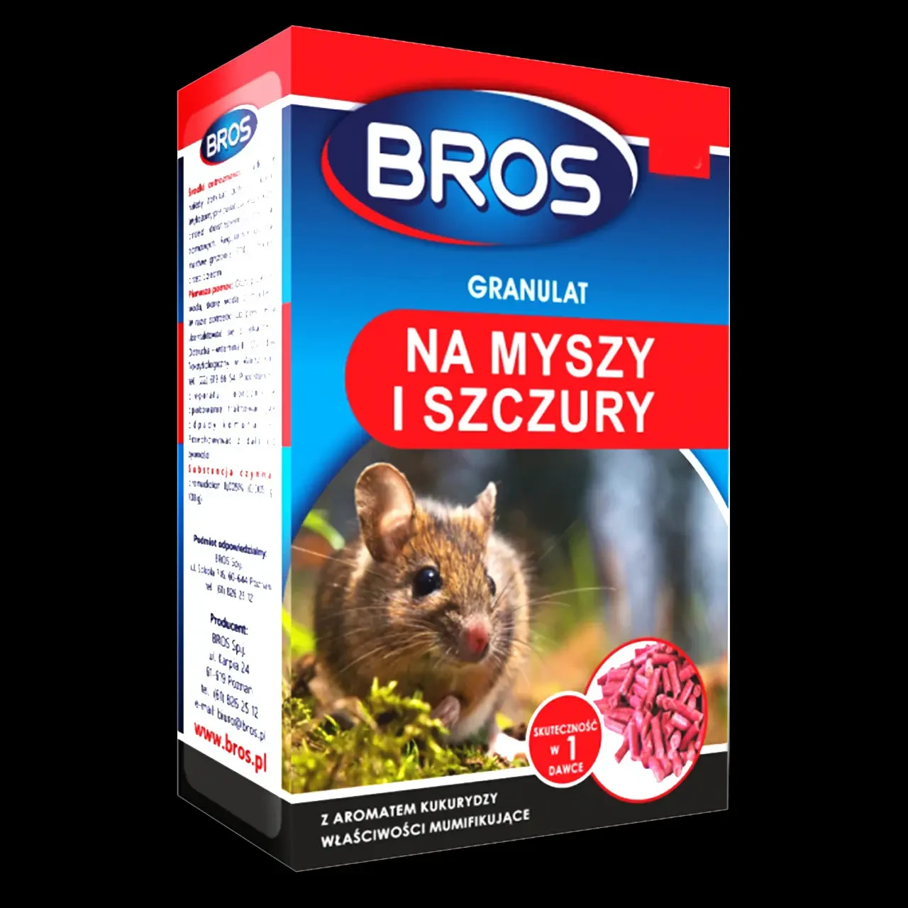 Купить Брос Bros гранулы от крыс коробка 100 г, яд, приманка, средство ...