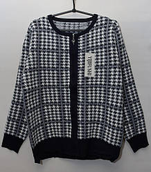 Кофта жіноча на замку ангора р 54-56 універсал різні кольори Клітка
