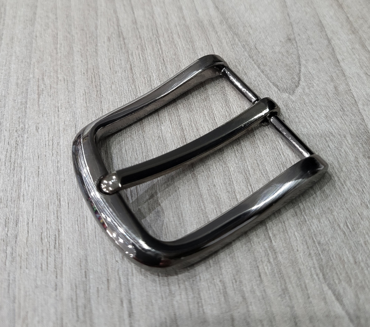 Пряжка для ременя 4 см темний нікель 1 прокол, фото 1