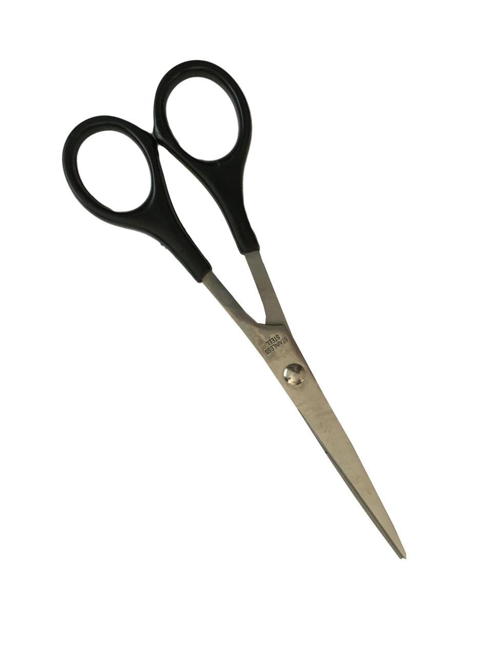 Ножиці канцелярські із чорною ручкою №6.5" (3), фото 1