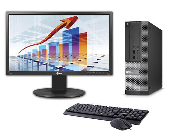 ПК+Монітор Dell OptiPlex 7020 SFF/ i3-4130/ 4GB RAM/ 240GB SSD/ HD 4400/ 1W+LG 22MB35PU-B 22" 1920x1080 DVI, VGA, USB 2.0, Audio, фото 1
