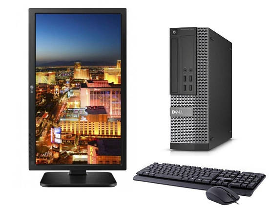 ПК+Монітор Dell OptiPlex 7020 SFF/ i3-4130/ 4GB RAM/ 240GB SSD/ HD 4400/ 1W+LG 24MB37PM 24" 1920x1080 DVI, VGA, Audio, фото 1