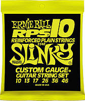 Струны Ernie Ball 2240 Reinforced Plain Strings 10-46 RPS-10 Slinky