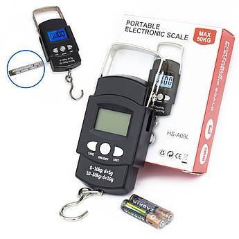 Ваги електронні для риболовлі Fisher HS-A09L 50 кг з рулеткою