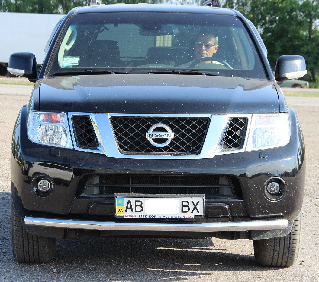 Кенгурник одинарний вус на Nissan Pathfinder (c 2005---) Ніссан Патриндер PRS, фото 1