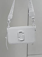 Женская подарочна сумка клатч Marc Jacobs Logo total white (белая) арт 4061 модная красивая для девушки