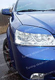 Вії Шевроле Лачетті седан (накладки на передні фари Chevrolet Lacetti sedan), фото 3