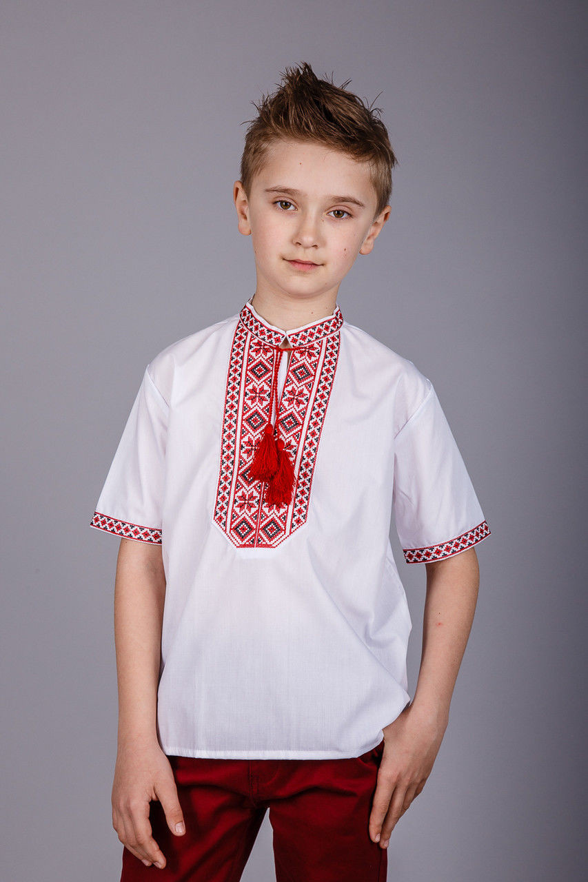 Вишиванка на хлопчика Козак з коротким рукавом