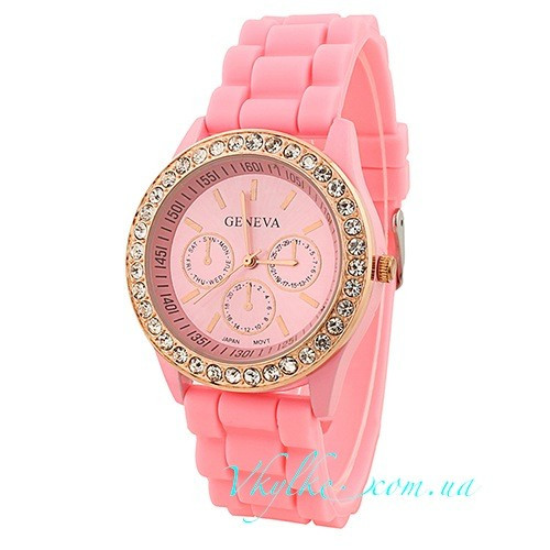 Жіночі годинники Geneva - Diamond рожеві