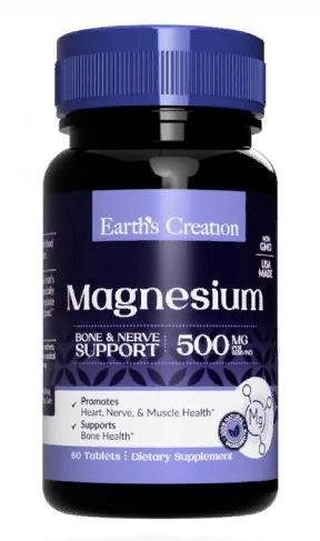 Магній в таблетках Earth's Creation MAGNESIUM 500 мг 60 таблеток
