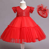 Платье нарядное для девочки на 1 и 5 лет. Платье на праздник для девочки. размер 80,120