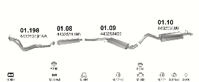 Глушник передня частина Аудіо-AUDI: 100 77-82, 100 82-90, 100 Avant 77-83, 100 Avant 82-90, 200 79-82, 200, фото 4