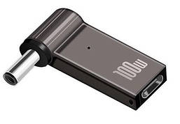 USB Type-C адаптер DC 4.8×1.7  для заряджання ноутбука 100W від повербанка USB або зарядки PD