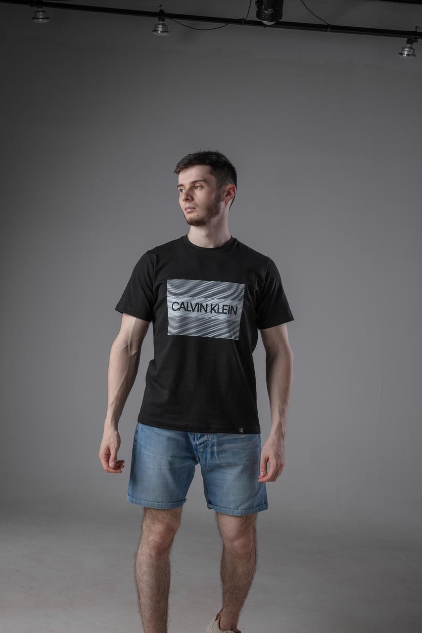 Футболка чоловіча чорна Calvin Klein. Футболка підліткова стильна Кельвін Кляйн