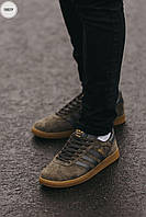 Мужские кроссовки Adidas Gazelle (коричневые) стильные спортивные замшевые легкие кроссы 1185TP